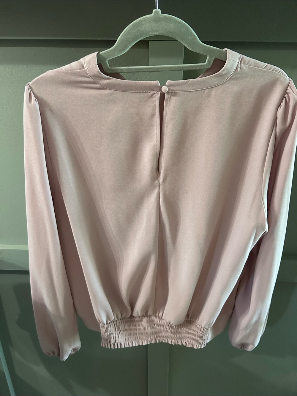 Nine West Light Pink Long-Sleeve Blouse - Picture 2 of 3